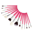 Jessup Makeup Brush set Foundation buffer shader brush 15pcs Black/Rose gold Natural-Synthetic Hair Kисти для Mакияжа