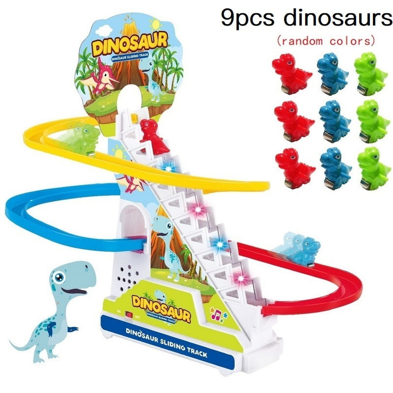 Klettern Treppen Track Spielzeug Cartoon Pinguin Dinosaurier Hund Ente Für Kinder Elektronische Musik Kinder Lustige Jungen Mädchen Geburtstagsgeschenk