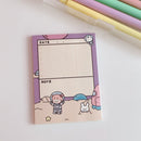 MINKYS Kawaii 50 Sheets Memo Pads Note Paper To Do List Check List Daily Planner Notepad Paperlaria Korean School Stationery