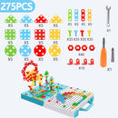Kids Drill Screw Nut Puzzles Toys Pretend Play Tool Drill Disassembly Assembly Children Drill 3D Puzzle Toys For Boy