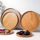 Solid Wood Plate Dessert Serving Tray Bread Fruit Seasoning Holder Dessert Snack Dish Organizer Storage Plate trays decorative