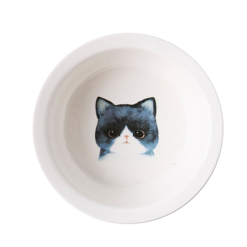 Ceramic Cat Bowl Dog Bowl Single And Double Pet Bowl Cat Dog Feeder Water Bowl With Stand Feeding Dish Food Bowl Pets Supplies