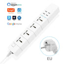 WIFI Smart Power Strip Universal funciona con Alexa Googlehome Multi Plug cuatro tomas 6AC Socket 4 USB Voice Contro UK/EU/US/AU