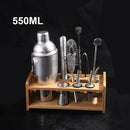 UPORS Edelstahl-Cocktail-Set 550 ml/750 ml Cocktail-Shaker-Set mit Stößel, Jigger, Barlöffel, Eiszange, Barkeeper-Kit, Bar-Set
