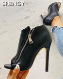 2019 Neue Frauen Pumps Frühling Herbst Büro Schuhe Atmungsaktiv Aushöhlen Quadratische Ferse Stiefel Frau Plattform Heels Party Hochzeitsschuhe