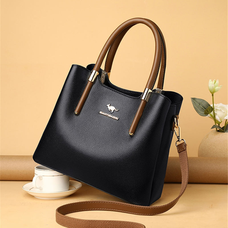 Bolsos cruzados informales de cuero para mujer 2021, bolso de mano de diseñador de lujo para mujer, bolso de hombro de alta calidad con asa superior, bolso principal