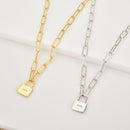 ANDYWEN 925 Sterling Silver Lock Pendant Long Chain Horoscope Chain 45cm Long Chains Rock Punk Fashion Fine Jewelry For Women