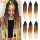 TOMO Pre Stretched Braiding Hair Synthetic Long Professional Hair for Braiding Twist Itch Free Hot Water Setting Yaki Wave Hair