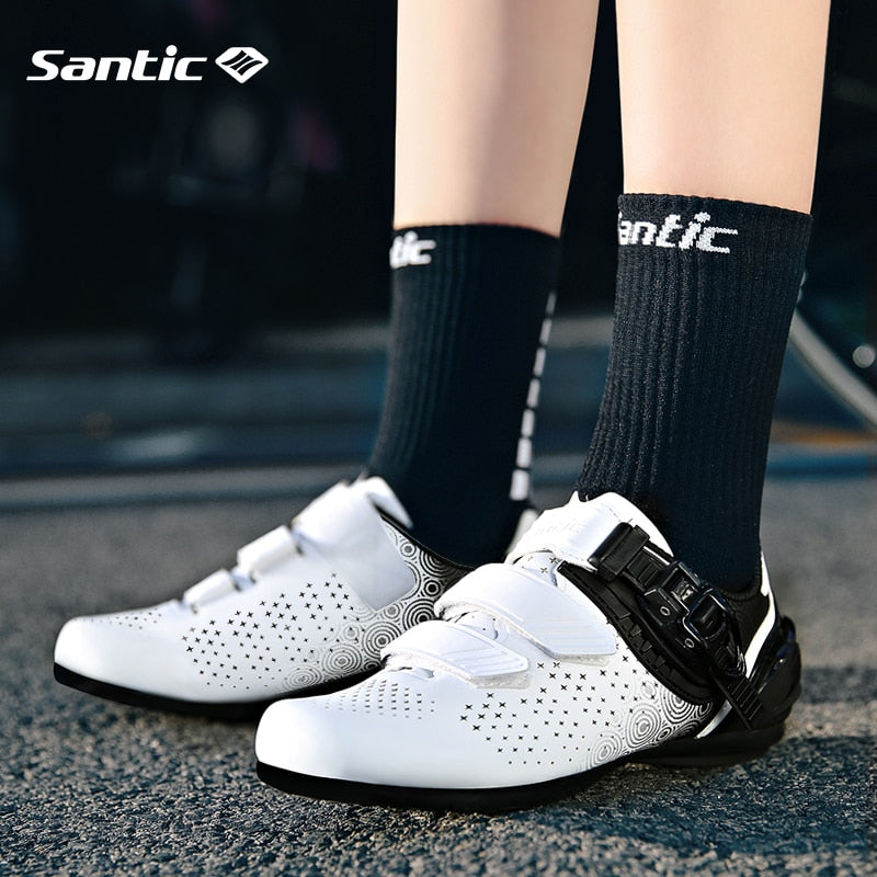 Ciclismo Exclusive! Santic Women Cycling Shoes Sapatilha Ciclismo Mtb Mountain Road Bike Shoes Unlock Sneakers Cycling Shoes