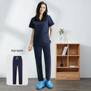 Hospital sala de operaciones negro azul enfermera Scrubs Set salón de belleza trabajo uniforme médico quirúrgico Tops pantalones mascota Doctor ropa de trabajo