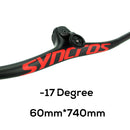 SYNCROS Carbon Fiber Mountain Integrated MTB Handlebar FRASER IC SL -8 -17 -25 Three Specifications with Titanium Screws