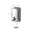 ROVOGO 500/800/1000Ml Black/Mirror Soap Dispenser Wall Mounted, Stainless Steel Bathroom Dispenser for Home Hotel