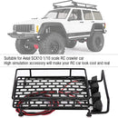 Roof Luggage Rack LED Light Bar for Wrangler Tamiya CC01 Axial SCX10 Aluminum Alloy Luggage Rack Car Roof Rack