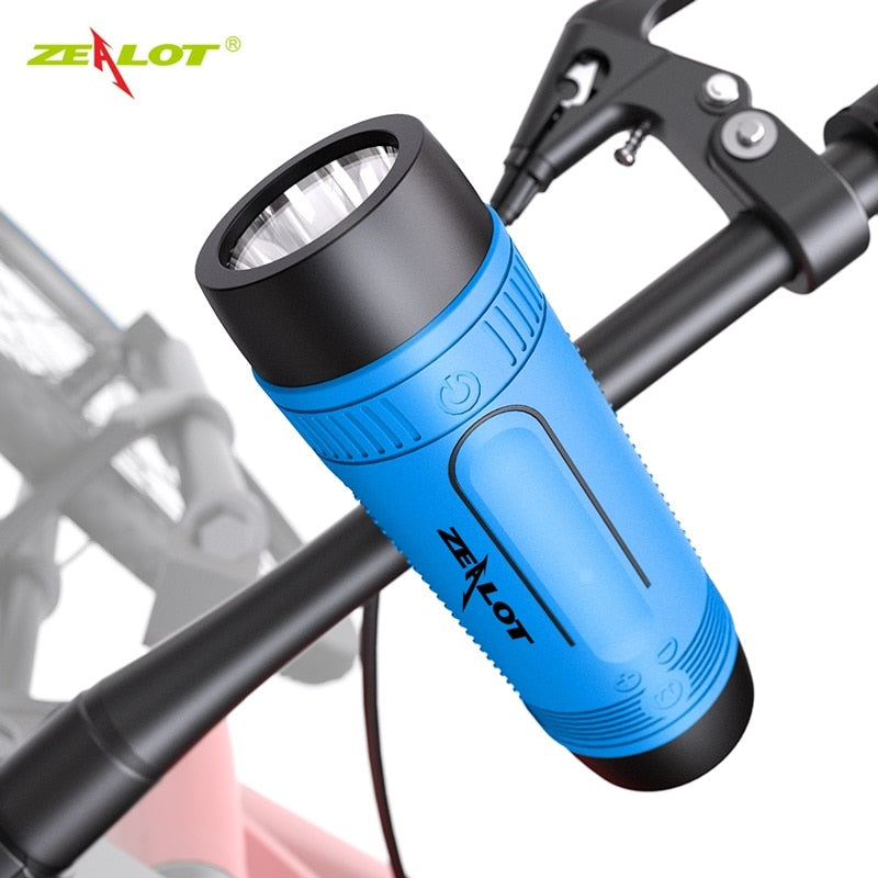 Zealot S1 Altavoz Bluetooth Altavoz para bicicleta al aire libre Altavoz inalámbrico portátil a prueba de agua Soporte para tarjeta TF + Linterna + Soporte para bicicleta