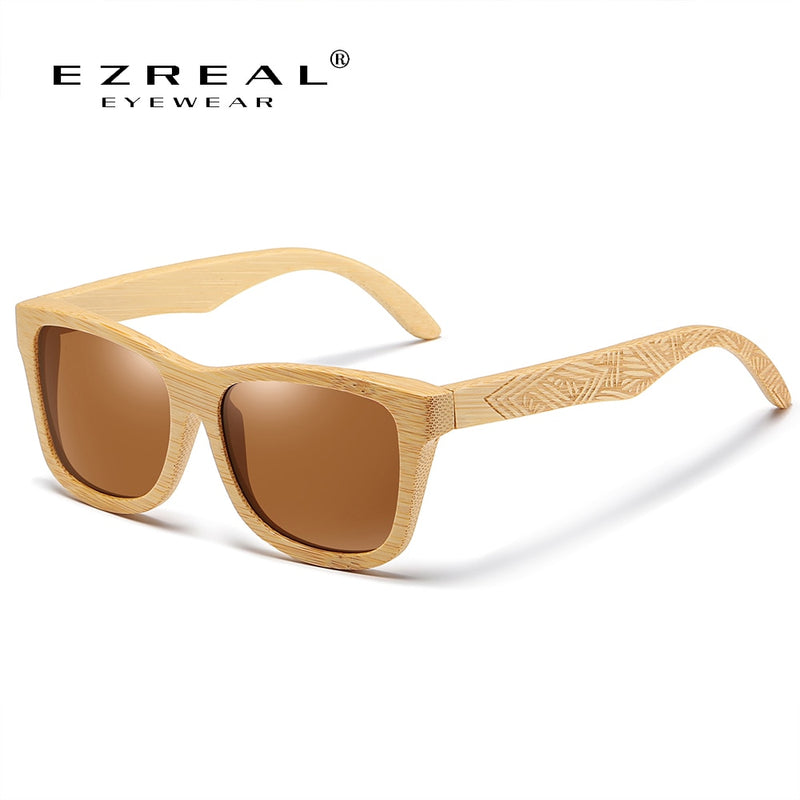 EZREAL Real Wood Sunglasses Polarized Wooden Sunglasses UV400 Sunglasses Bamboo Wooden Sunglasses Brand With DropShipping