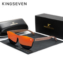 KINGSEVEN, diseño exclusivo, gafas Vintage para hombre, gafas de sol de madera de nogal, protección UV400, gafas de sol cuadradas a la moda para mujer 5510