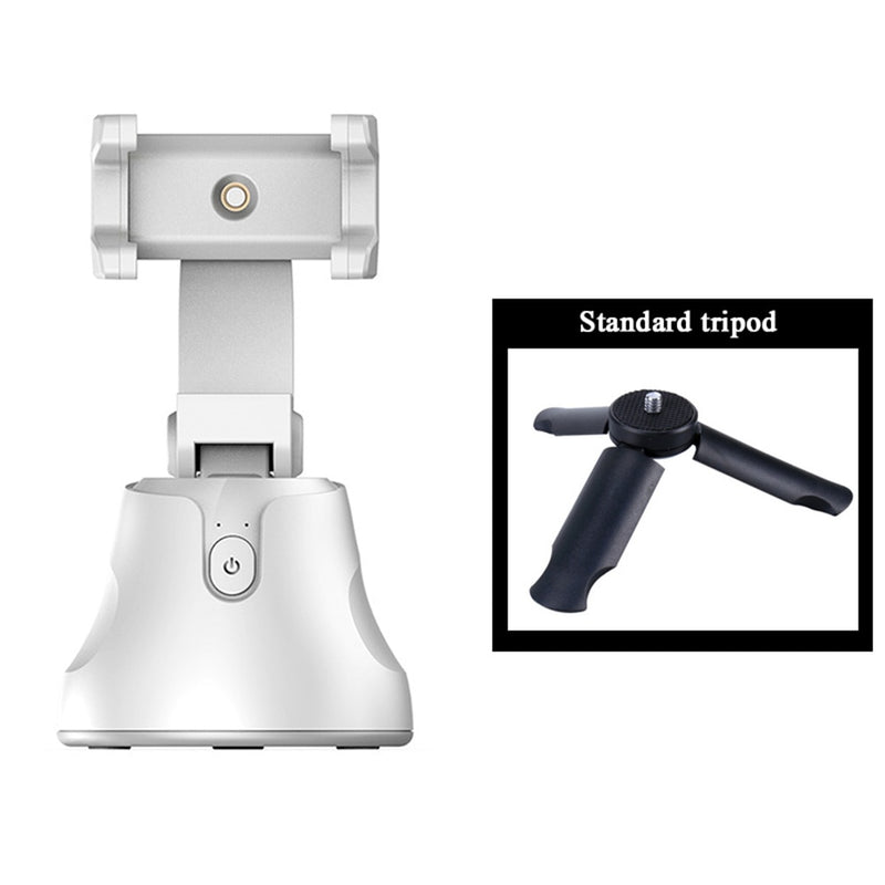 Smart Portable Selfie Stick,360°Rotation Auto Face Object Tracking Camera Tripod Holder Smart Shooting Cell Phone Camera Mount