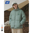 INFLATION Solid Color Down Jackets Mens Warm Stand Collar Loose Fit Classic Down Puffer Jacket Men Windproof Outwear 6022W