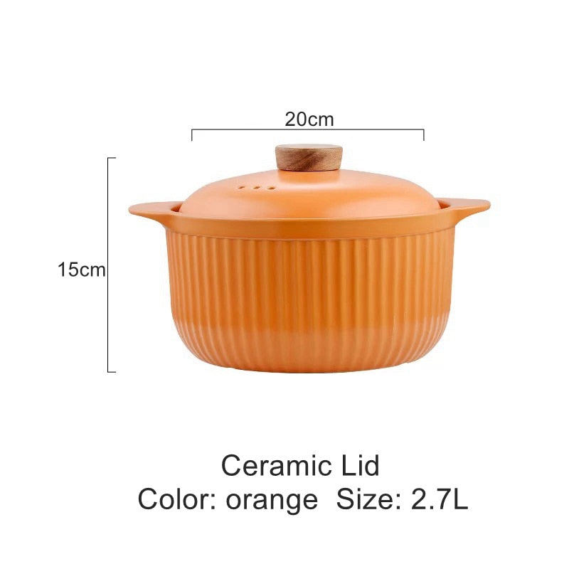 Luxury Soup Pot Crock Pot Casserole Ceramic Saucepan Soup EarthenPot High Temperature Resistant Cooking Pan Pot for Gas Stove