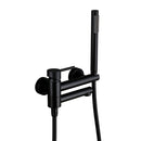 Bagnolux, latón, negro, montado en la pared, caliente y frío, tipo mixto, boquilla de bañera, rociador de mano, asiento de ducha, grifo de baño