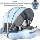 Mambobaby Baby Float Swimming Ring With Roof Infant Waist Floater Non-Inflatable Buoy Beach Pool Accessories Toys Swim Trainer