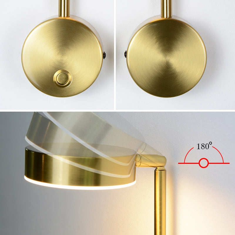 modern wall lights 9W With switch led wall lamps gold wall lamps livingroom indoor lighting  Bedside For Bedroom wall sconce