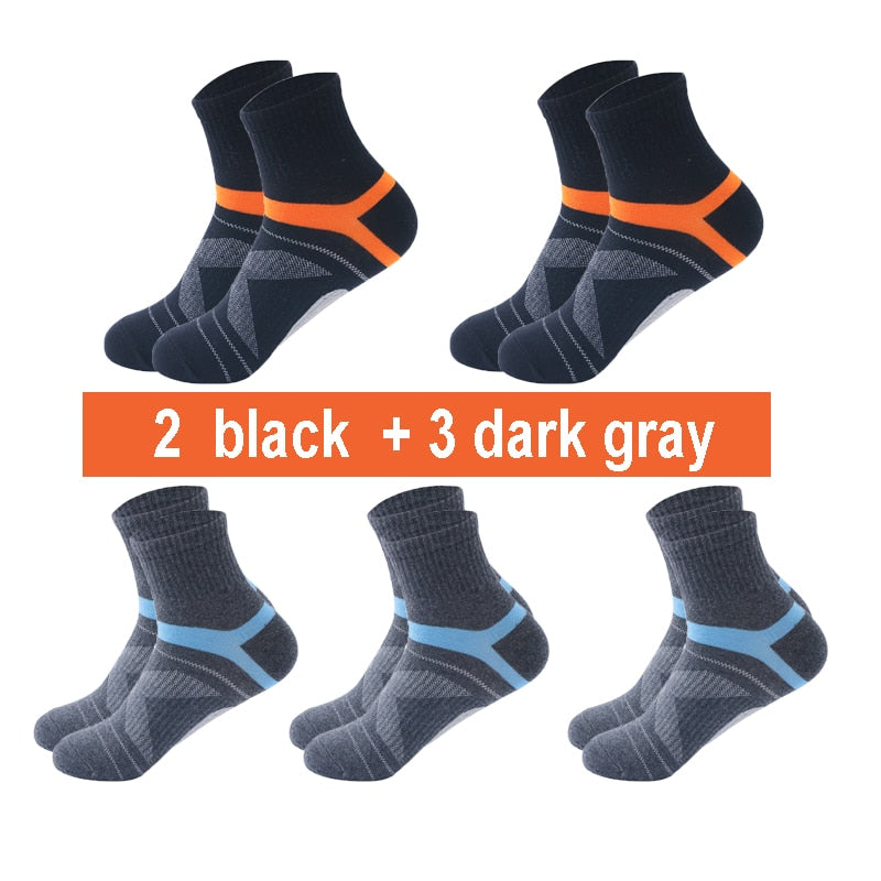 10 STÜCKE = 5 Paar Hochwertige Baumwolle Neue Herbst Herrensocken Laufende Winter Lässige Atmungsaktive Aktive Socken Streifen Sportsocken EUR38-48