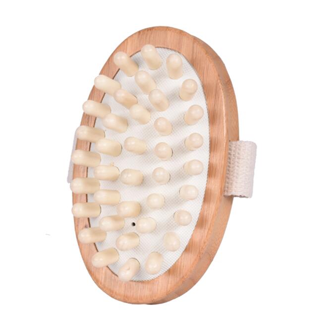 CLPAIZI Natural Bristle Bath brush Exfoliation Promotes Blood Circulation Wood Massages Dry Brush Bathroom Set Shower Brush D30