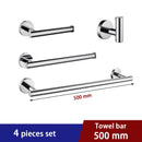 Shining Mirror Bathroom Hardware Set Round Towel Bar Toilet Paper Holder Towel Ring Robe Hook Stainless Steel DIY