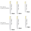 LMDZ 12/24PCS Blind Needle Elderly Needle Side Hole Needles Tail Side Opening Stainless Steel Hand Sewing Needles Threading