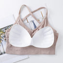 Frauen Cross Strap Sport-BH Push-Up Sport-BH Top Yoga Gym Crop Top Büstenhalter Femme Fitness Top Sport Bh Atmungsaktiver BH