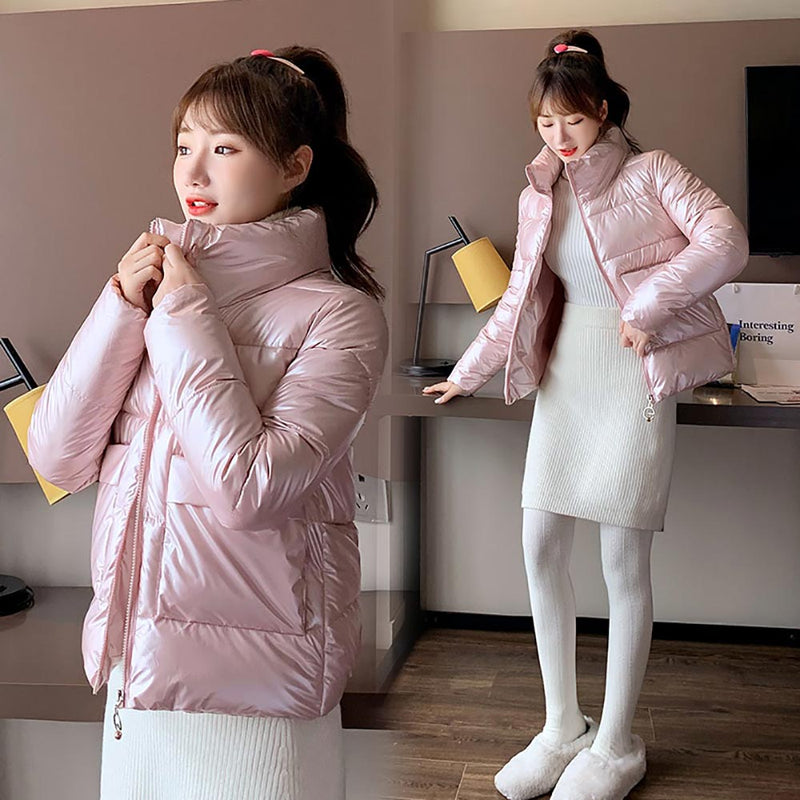 Vielleicht Women Winter Jacket Parkas 2021 New Fashion Youth Slim Stand Collar Casual Street Warm Autumn Winter Coat Female