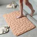 Alfombra de baño de espuma Momery Simple, alfombra de baño absorbente con patrón de adoquines 3D, felpudo antideslizante para pasillo de baño, alfombra lavable