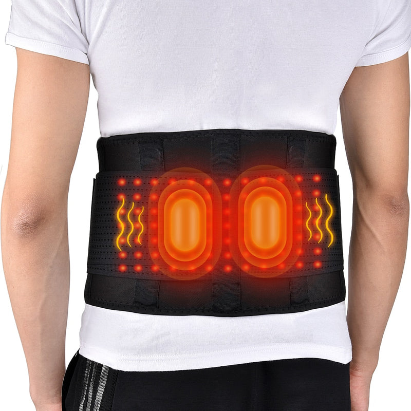 Waist Heat Therapy Massage Red Light Heating Massage Belt Relieve Pain Disc Herniation Support Spine Lumbar Back Massager