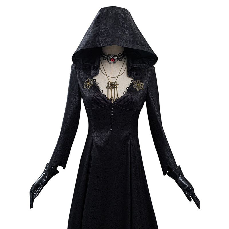 Evil Village Cosplay Kostüm Vampirdame Kleid Outfits Halloween Karneval Anzug