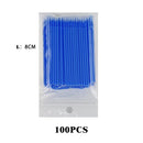 100Pcs Disposable Eyelash Mascara Swab Micro Brushes Eyelash Extension Individual Lash Removing Applicator Wands Makeup Tool kit