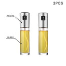 Botella de vinagre de aceite para hornear en la cocina, boquilla de acero inoxidable, botella de aceite de vidrio, barbacoa, botes de salsa, parrilla, rociador, herramienta de cocina