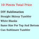 20oz/15oz Sublimation Straight Skinny Tumbler Blank Stainless Steel Tumbler DIY Cups Vacuum Insulated Car Coffee Mugs Gift