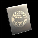 Alalinong Codex Gigas Stainless Steel Cigarette Case Ultra Thin Metal Universal Cigarette Box Wire Drawing Process Smoking Beast