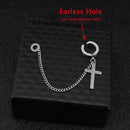 Stainless Steel Earrings Anti-Lost Ear Clip Wireless Bluetooth Earphone Holders Accessories Women Men Earrings for Airpods