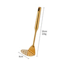 Gold cookware Stainless Steel Cooking tools spatula Shovels Turner Ladle Spoon Colander Filter Potato Mashers Kitchen Utensils
