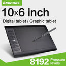 10moons 10x6 Inch Graphic Drawing Tablet  8192 Levels  Digital Tablet  No need charge Pen