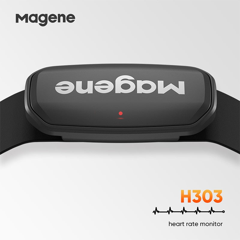Magene H303 Monitor de ritmo cardíaco Mover Sensor Dual ANT Bluetooth con correa para el pecho H64 Ciclismo Computadora Bicicleta Wahoo Garmin Sports