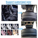 KAWOSEN 1 Piece Long Faux Fur Seat Cover, Universal Artificial Plush Car Seat Covers, Cute Plush Snow Seat Cushion LFFS02