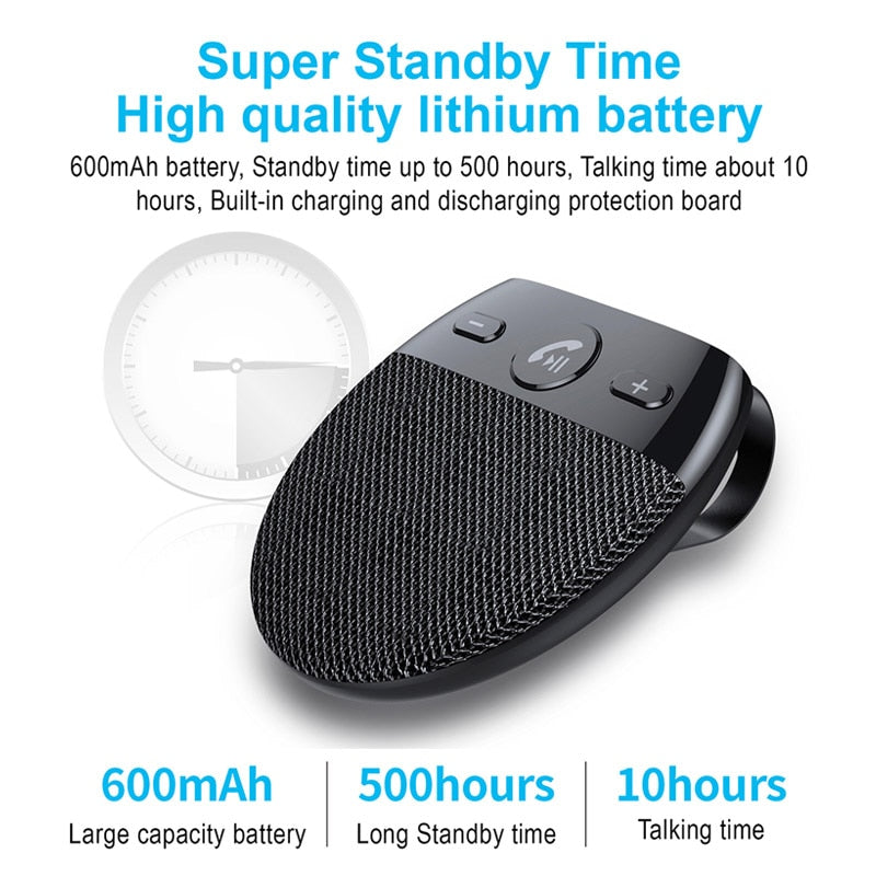 JaJaBor Bluetooth Car Kit Handsfree Bluetooth 5.0 Speakerphone Wireless MP3 Music Player with Microphone Auto Power On / Connect