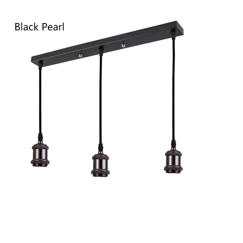 Retro Industrial Loft LED Bar Lámpara colgante E27 Socket Luces colgantes Aluminio Comedor Luces colgantes Cocina Lámparas colgantes