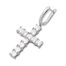 TOPGRILLZ Micro Paved Cross Full Bling Iced Out Earring Cubic Zircon Gold Silver Color Charm Stud Earrings Hip Hop Jewelry
