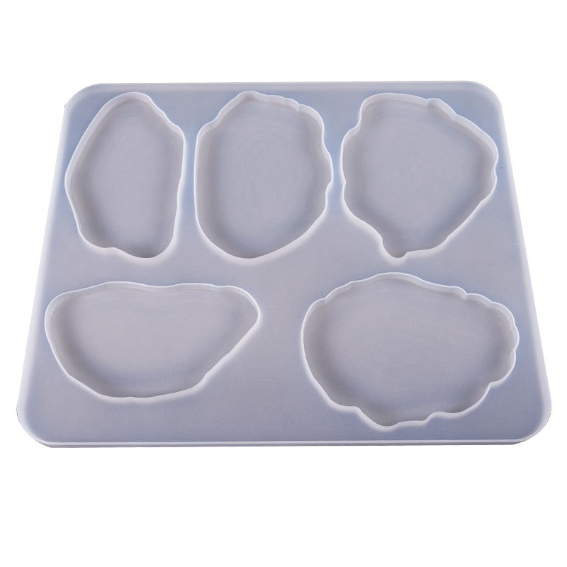 Irregular Cup Tray UV Resin Epoxy Mold Resin Coaster DIY Silicone Craft Epoxy Resin Art Supplies Jewelry Accessories(6 Cavity)