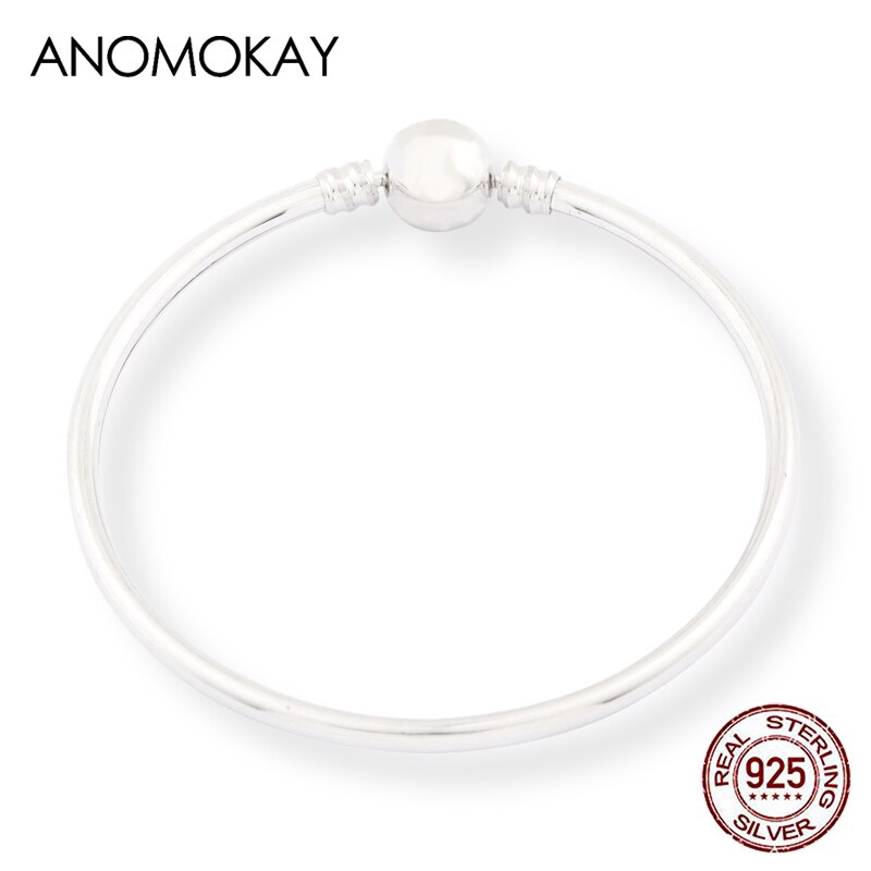 Anomokay nuevo 100% Plata de Ley 925 lindo pequeño León brazaletes pulseras para niños moda regalo de cumpleaños S925 joyería de plata