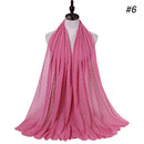 Luxuey Pom Pom Bubble gasa Hijab bufanda mujer chal largo Wrap musulmán diadema Maxi islámico Sjaal 180*70cm